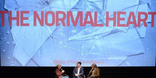 LOS ANGELES, CA - MAY 21: Ryan Murphy, Matt Bomer and Elvis Mitchell attend the Film Independent screening and Q&A of 'The Normal Heart' at Bing Theatre At LACMA on May 21, 2014 in Los Angeles, California. (Photo by Araya Diaz/WireImage)