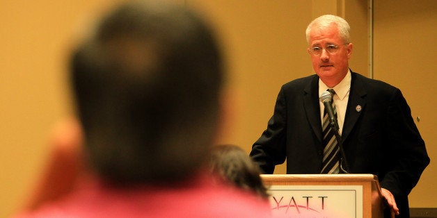 Keynote Speaker Don Weise delivers his remarks at the Stonewall Book Awards Brunch.