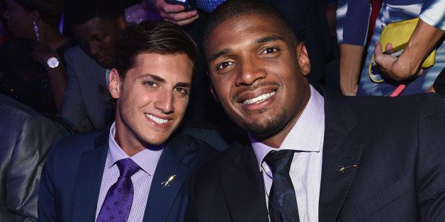 LOS ANGELES, CA - JULY 16: Vito Cammisano and NFL player Michael Sam attend The 2014 ESPYS at Nokia Theatre L.A. Live on July 16, 2014 in Los Angeles, California. (Photo by Michael Buckner/Getty Images For ESPYS)