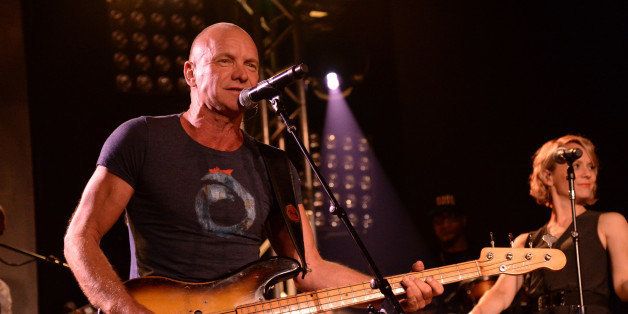 EAST HAMPTON, NY - AUGUST 16: Sting performs onstage at Apollo in the Hamptons at The Creeks on August 16, 2014 in East Hampton, New York. (Photo by Kevin Mazur/WireImage)