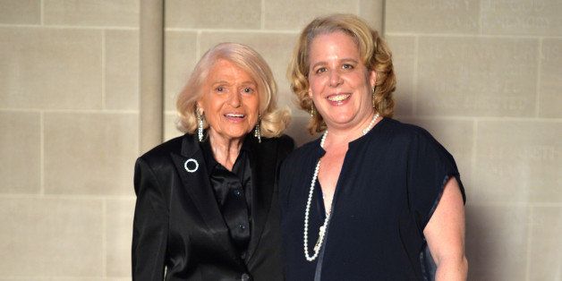 NEW YORK, NY - JUNE 23: (L-R) Edie Windsor and Roberta Kaplan attend Logo TV's 'Trailblazers' at the Cathedral of St. John the Divine on June 23, 2014 in New York City. (Photo by Andrew H. Walker/Getty Images for Logo TV)