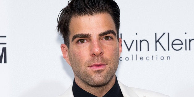 FILE - In this June 10, 2014 file photo, Zachary Quinto attends amfARâs fifth annual Inspiration Gala in New York. Quinto will mentor two first-time filmmakers on the unscripted series âThe Chair,â which airs Saturdays on the Starz network. (Photo by Charles Sykes/Invision/AP, File)