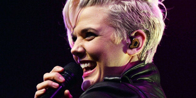 WEST HOLLYWOOD, CA - OCTOBER 29: Singer Betty Who performs onstage at the House of Blues Sunset Strip on October 29, 2014 in
