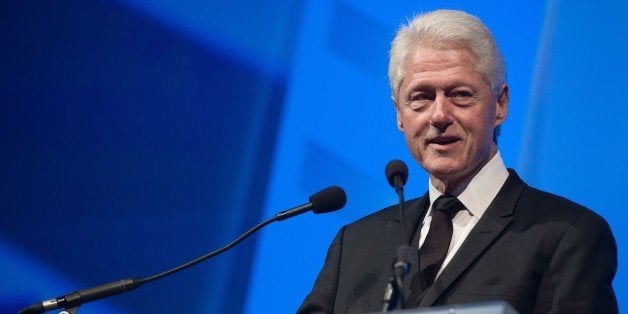 Former US president Bill Clinton addresses the 18th annual Human Rights Campaign (HRC) National Dinner in Washington on October 25, 2014. HRC is the largest US civil rights organization working to achieve equality for lesbian, gay, bisexual and transgender people. AFP PHOTO/Nicholas KAMM (Photo credit should read NICHOLAS KAMM/AFP/Getty Images)