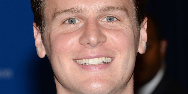 Jonathan Groff attends the White House Correspondents' Association Dinner at the Washington Hilton Hotel, Saturday, May 3, 2014, in Washington. (Photo by Evan Agostini/Invision/AP)