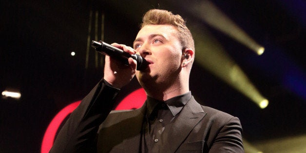 Sam Smith performs in concert during the Q102 Jingle Ball at the Wells Fargo Center on Wednesday, Dec. 10, 2014, in Philadelphia. (Photo by Owen Sweeney/Invision/AP)