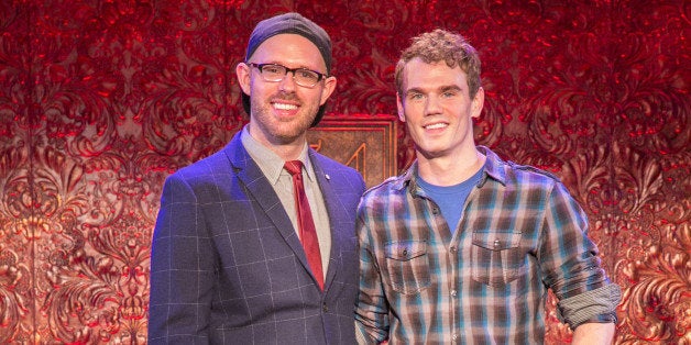 NEW YORK, NY - JANUARY 22: Jay Armstrong and Ryan Scott Oliver attend the 54 Below Press Preview at 54 Below on January 22, 2015 in New York City. (Photo by Nomi Ellenson/FilmMagic)