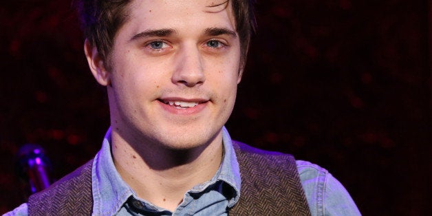 NEW YORK, NY - JANUARY 22: Andy Mientus performing in a preview of 'The Cast Od Les Miz' at 54 Below on January 22, 2015 in