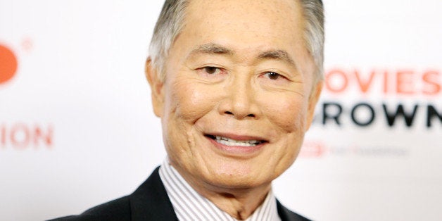 BEVERLY HILLS, CA - FEBRUARY 02: George Takei arrives at the AARP 14th Annual 'Movies For Grownups' Awards Gala held at the Beverly Wilshire Four Seasons Hotel on February 2, 2015 in Beverly Hills, California. (Photo by Michael Tran/FilmMagic)