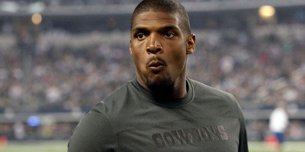 FILE - In this Sept. 28, 2014, file photo, Dallas Cowboys' Michael Sam walks along the sideline during the second half of an NFL football game against the New Orleans Saints in Arlington, Texas. The Cowboys have released Michael Sam from the practice squad, Tuesday, Oct. 21, 2014, another setback as the NFLâs first openly gay player tries to make an active roster during the regular season for the first time. (AP Photo/Brandon Wade, File)