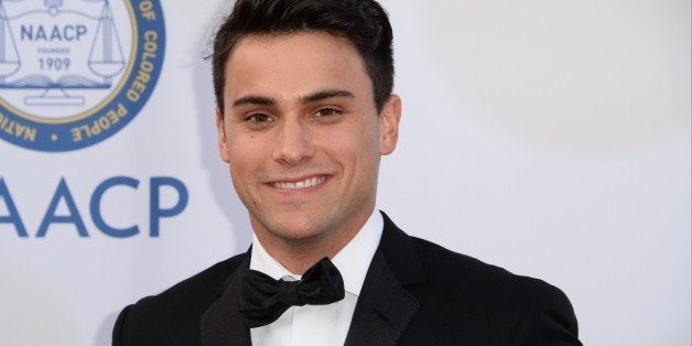 Actor Jack Falahee attends the 46th NAACP Image Awards at the Pasadena Civic Auditorium in Pasadena, California February 6, 2015. AFP PHOTO / ROBYN BECK (Photo credit should read ROBYN BECK/AFP/Getty Images)