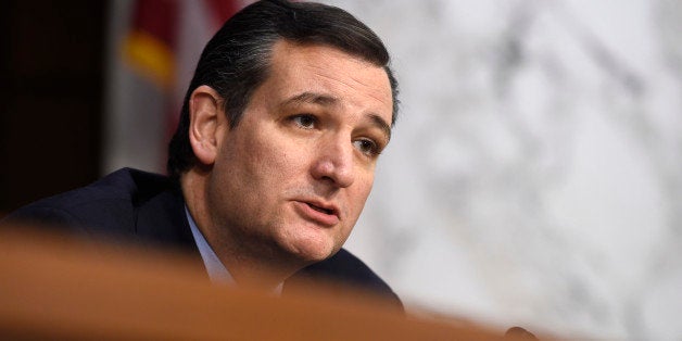 Sen. Ted Cruz, R-Texas, questions Attorney General nominee Loretta Lynch on Capitol Hill in Washington, Wednesday, Jan. 28, 2015, during the Senate Judiciary Committeeâs hearing on Lynch's nomination. If confirmed, Lynch would replace Attorney General Eric Holder, who announced his resignation in September after leading the Justice Department for six years. The 55-year-old federal prosecutor would be the nationâs first black female attorney general. (AP Photo/Susan Walsh)