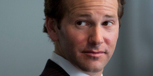 Representative Aaron Schock, a Republican from Illinois, pauses while speaking during an interview in Washington, D.C., U.S., on Thursday, Jan. 9, 2014. Republicans on the House Ways and Means Committee resisted parts of the early versions of Chairman Dave Campo's plan for the biggest tax-code changes since 1986, said Schock. Photographer: Andrew Harrer/Bloomberg via Getty Images