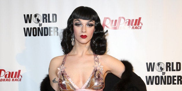 LAS VEGAS, NV - FEBRUARY 20: Cast member of season seven of 'RuPaul's Drag Race' Violet Chachki arrives at a viewing party f