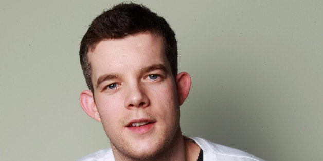 LONDON, ENGLAND - MARCH 14: Russell Tovey and BBC Radio 3 does 'something funny for money' and raises money for Comic Relief.