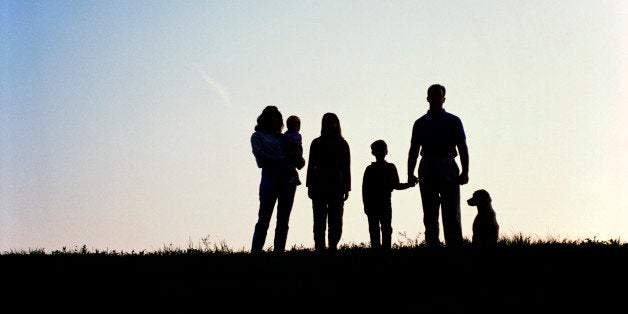 Silhouettes of family