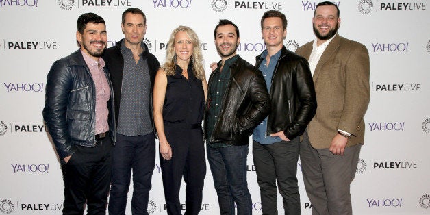 BEVERLY HILLS, CA - FEBRUARY 25: (L-R) Actors Raul Castillo, Murray Bartlett, Lauren Weedman, Frankie J. Alvarez, Jonathan Groff and Daniel Franzese attend an evening with HBO's 'Looking' at The Paley Center for Media on February 25, 2015 in Beverly Hills, California. (Photo by Chelsea Lauren/WireImage)