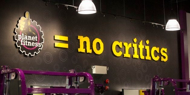 TORONTO, ON - JANUARY 7: Planet Fitness, a low cost gym chain, opened its first Canadian branch in Toronto. The franchise is