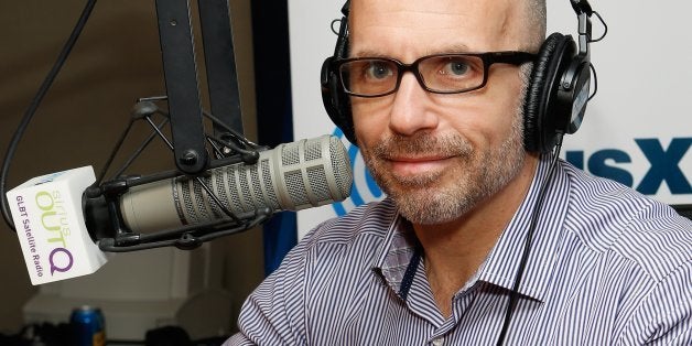 NEW YORK, NY - NOVEMBER 06: SiriusXM OutQ host/Editor-at-Large, Huffington Post Gay Voices, Michelangelo Signorile talks to voters/listeners across the country on election day at SiriusXM Studios on November 6, 2012 in New York City. (Photo by Cindy Ord/Getty Images)