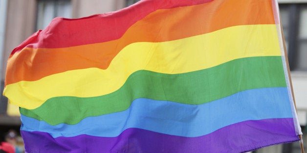 Rainbow flag symbolizing and celebrating gay rights and freedom of expression.