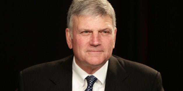 Franklin Graham before an interview at the Associated Press office on Tuesday, Oct. 15, 2013 in New York. (AP Photo/Peter Mor