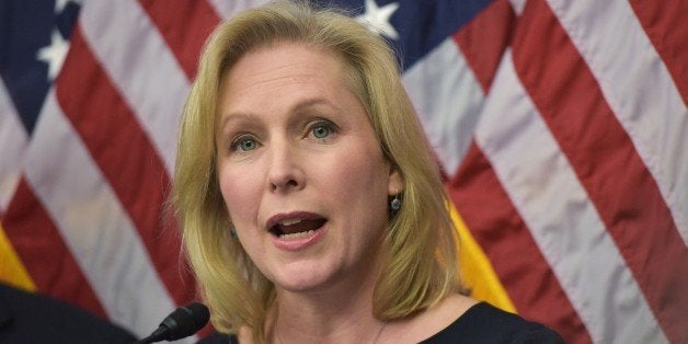 Kirsten Gillibrand, D-NY, speaks during a press conference to announce a new medical marijuana bill at the US Capitol on Marc