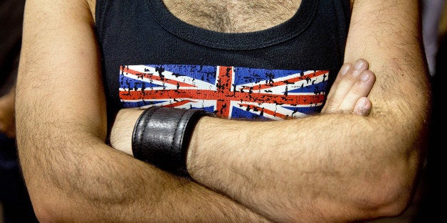 MADRID, SPAIN - JULY 05: A man wears a Union Jack flag on his shirt in the Chueca neighborhood during the Madrid Gay Pride Festival 2013 on July 5, 2013 in Madrid, Spain. According to a new Pew Research Center survey about homosexual acceptance around the world, Spain tops gay-friendly countries with an 88 percent acceptance rate. (Photo by Gonzalo Arroyo/Getty Images)