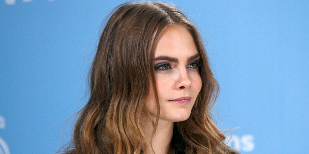 LONDON, ENGLAND - JUNE 18: Cara Delevingne attends the 'Paper Towns' Photocall at Claridges Hotel on June 18, 2015 in London
