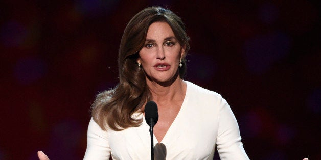 Caitlyn Jenner accepts the Arthur Ashe award for courage at the ESPY Awards at the Microsoft Theater on Wednesday, July 15, 2