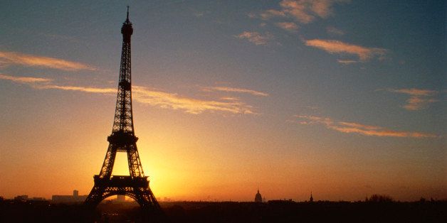 The Eiffel Tower at sunset, Paris, France