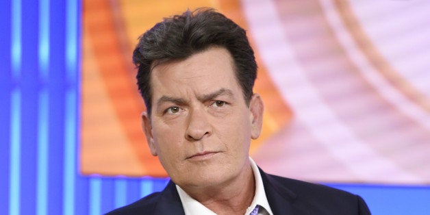 Actor Charlie Sheen appears during an interview, Tuesday, Nov. 17, 2015 on NBC's "Today" in New York. In the interview, the 50-year-old Sheen said he tested positive four years ago for the virus that causes AIDS. (Peter Kramer/NBC via AP)