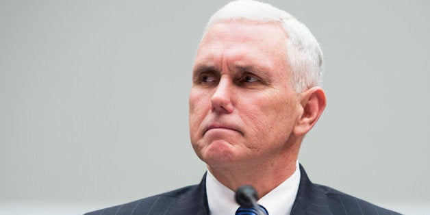 UNITED STATES - FEBRUARY 4: Gov. Mike Pence, R-Ind., testifies during the House Education and the Workforce Committee hearing on 'State of American Schools and Workplaces: Expanding Opportunity in America's Schools and Workplaces' on Wednesday, Feb. 4, 2015. (Photo By Bill Clark/CQ Roll Call)