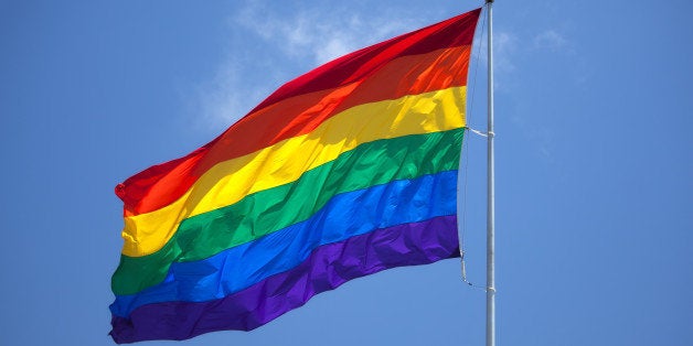 The gay pride flag.