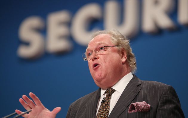 Lord Digby Jones addresses the Tory conference in Birmingham