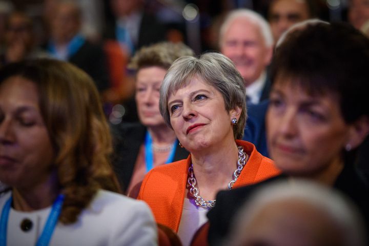 Prime Minster Theresa May pictured on the first day of the Conservative Party annual conference at the International Convention Centre, Birmingham