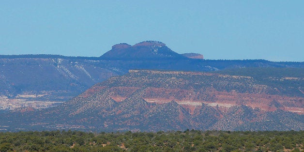 BLANDING, UT - APRIL 7: The area known as the Bears Ears is seen on April 7, 2016 east of Blanding, Utah. Native American tribes are pushing the Obama administration to declare national monument status for the Bears Ears region of Utah which has caused controversy among local residences and Utah political leaders. (Photo by Reagan Frey/Getty Images)