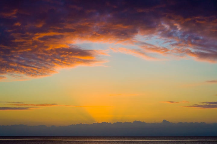 tropical sunset on the beach....