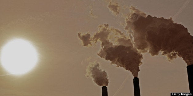 Carbon dioxide emissions from a power plant