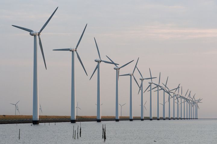windmills in the sea