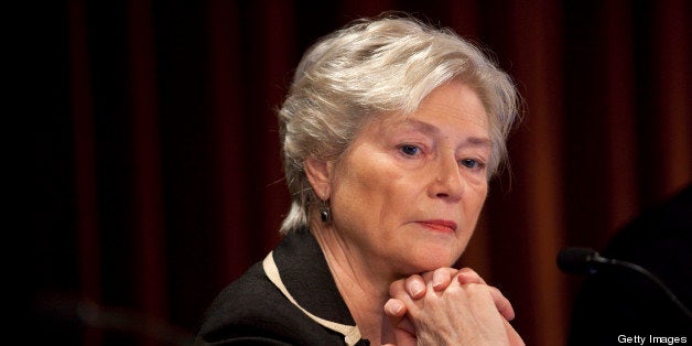 Maria van der Hoeven, executive director of the International Energy Agency (IEA) pauses during the 13th International Oil Summit at the Meridien Etoile hotel in Paris, France, on Thursday, May 3, 2012. Oil traded little changed after sliding the most in two weeks as worse-than-forecast employment data underscored weakness in the global economy and U.S. crude stockpiles increased to the highest level in 21 years. Photographer: Balint Porneczi/Bloomberg via Getty Images