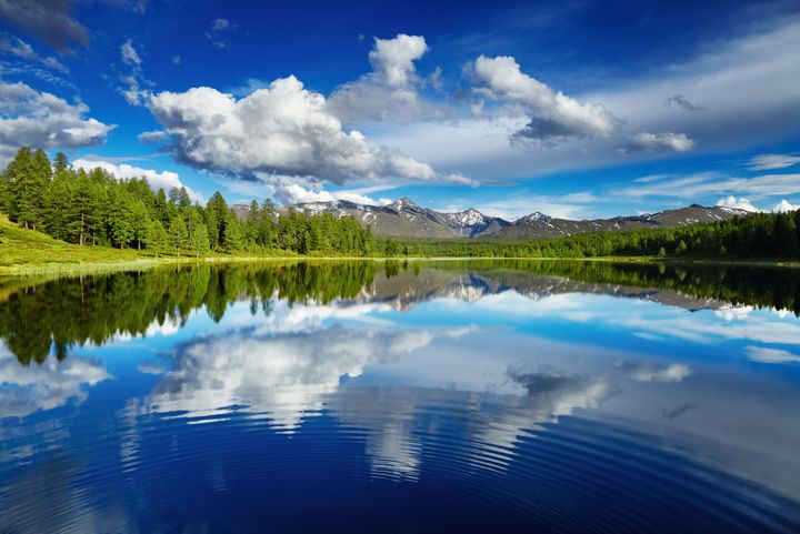beautiful lake in altai...