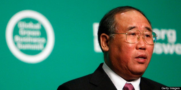 Xie Zhenhua, vice chairman of China's National Reform and Development Commission (NDRC), speaks at the 2nd Annual Global Green Business Summit in Shanghai, China, on Tuesday, June 8, 2010. The conference takes place from June 7-8. Photographer: Qilai Shen/Bloomberg via Getty Images