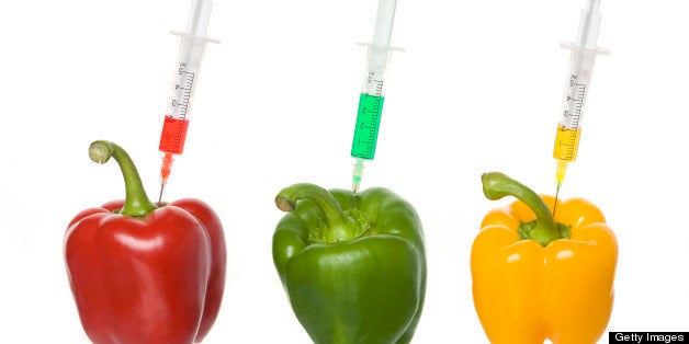 Syringes in bell peppers