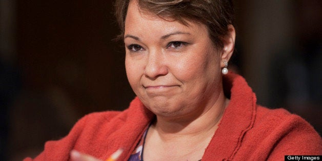UNITED STATES - MARCH 22: Environmental Protection Agency Administrator Lisa Jackson prepares to testify before a Senate Env