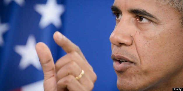 BERLIN, GERMANY - JUNE 19: U.S. President Barack Obama gives a joint press conference on June 19, 2013 in Berlin, Germany. Obama is visiting Berlin for the first time during his presidency and his speech at the Brandenburg Gate is to be the highlight. Obama will be speaking close to the 50th anniversary of the historic speech by then U.S. President John F. Kennedy in Berlin in 1963, during which he proclaimed the famous sentence: 'Ich bin ein Berliner'. (Photo by Timur Emek/Getty Images)