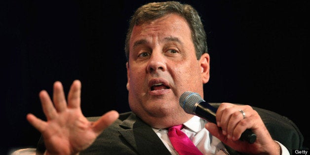 CHICAGO, IL - JUNE 14: New Jersey Governor Chris Christie speaks to guests at the Clinton Global Initiative (CGI) on June 14, 2013 in Chicago, Illinois. The CGI was established in 2005 by fromer President Clinton with the intention of convening world leaders to address pressing global issues. (Photo by Scott Olson/Getty Images)