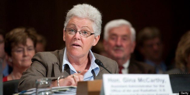 WASHINGTON, DC - June 30: Gina McCarthy, assistant administrator for the Office of Air and Radiation at the EPA, during the Senate Environment and Public Works Subcommittee on Clean Air and Nuclear Safety hearing reviewing Environmental Protection Agency (EPA) regulations that replace the Clean Air Interstate Rule (CAIR) and the Clean Air Mercury Rule (CAMR). (Photo by Scott J. Ferrell/Congressional Quarterly/Getty Images)