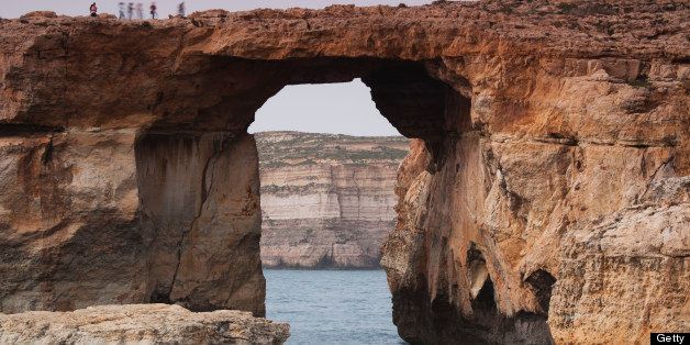 Malta, Gozo Island, Dwejra, Azure Window Arch on Dwejra Bay