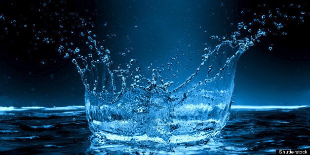 water splash on black background