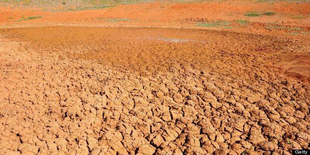 Parched earth, drought, dried up waterhole, global warming, no water, no rain,